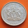 NIGERIA 1 NAIRA 1991 HERBERT MACAULAY y ESCUDO KM.14 MONEDA DE NICKEL SC- Africa