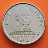 NIGERIA 1 NAIRA 1991 HERBERT MACAULAY y ESCUDO KM.14 MONEDA DE NICKEL EBC/SC- Africa