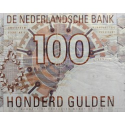 . @PVP NUEVO 190€ - RARO@ HOLANDA 100 GULDEN 1992 ENGRANAJE Pick 97 BILLETE MBC- The Netherlands Pays Bas Honderd