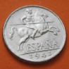 ESPAÑA 10 CENTIMOS 1941 JINETE IBERICO MONEDA DE ALUMINIO @LUJO@ FRANCO ESTADO ESPAÑOL R/2