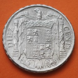 ESPAÑA 10 CENTIMOS 1941 JINETE IBERICO MONEDA DE ALUMINIO @LUJO@ FRANCO ESTADO ESPAÑOL R/2