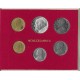 6 monedas x VATICANO CARTERA OFICIAL 1980 PAPA JUAN PABLO II SC 10 + 20 + 50 + 100 + 200 + 500 LIRAS 1980 PLATA Ioannes Pavlvs