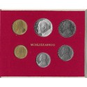 6 monedas x VATICANO CARTERA OFICIAL 1980 PAPA JUAN PABLO II SC 10 + 20 + 50 + 100 + 200 + 500 LIRAS 1980 PLATA Ioannes Pavlvs