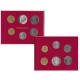 6 monedas x VATICANO CARTERA OFICIAL 1980 PAPA JUAN PABLO II SC 10 + 20 + 50 + 100 + 200 + 500 LIRAS 1980 PLATA Ioannes Pavlvs