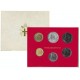 6 monedas x VATICANO CARTERA OFICIAL 1981 PAPA JUAN PABLO II SC 10 + 20 + 50 + 100 + 200 + 500 LIRAS 1981 PLATA Ioannes Pavlvs