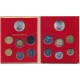 7 monedas x VATICANO CARTERA OFICIAL 1982 PAPA JUAN PABLO II SC 10+20+50+100+200 + 500 LIRAS Bimetálica + 1000 LIRAS 1982 PLATA
