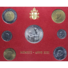 7 monedas x VATICANO CARTERA OFICIAL 1991 PAPA JUAN PABLO II SC 10+20+50+100+200 + 500 LIRAS Bimetálica + 1000 LIRAS 1991 PLATA
