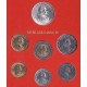 7 monedas x VATICANO CARTERA OFICIAL 1982 PAPA JUAN PABLO II SC 10+20+50+100+200 + 500 LIRAS Bimetálica + 1000 LIRAS 1982 PLATA