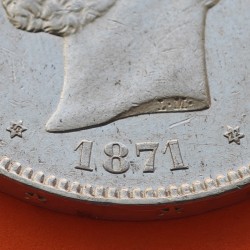 @PRECIOSA@ ESPAÑA 5 PESETAS 1871 * 18 71 SDM REY AMADEO I DE SABOYA y ESCUDO KM.666 MONEDA DE PLATA (DURO) Spain silver R/5