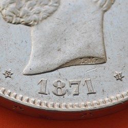 @PRECIOSA@ ESPAÑA 5 PESETAS 1871 * 18 71 SDM REY AMADEO I DE SABOYA y ESCUDO KM.666 MONEDA DE PLATA (DURO) Spain silver R/5