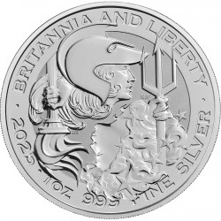 . 1 aaaaacoin @27/MARZO Envío@ INGLATERRA 2 LIBRAS 2025 BRITANNIA and LIBERTY Rey CARLOS III 2ª MONEDA DE PLATA Oz ONZA