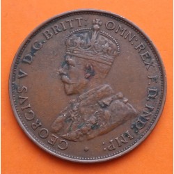 AUSTRALIA 1 PENIQUE 1935 REY JORGE V KM.23 MONEDA DE BRONCE MBC 1 Penny GEORGIUS V