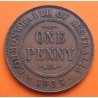 AUSTRALIA 1 PENIQUE 1935 REY JORGE V KM.23 MONEDA DE BRONCE MBC 1 Penny GEORGIUS V