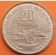 SOMALIA FRANCESA 20 FRANCOS 1965 BARCOS y MARIANNE KM.12 MONEDA DE LATÓN EBC. Francia COTE FRANCIA DES SOMALIS Djibouti
