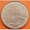 SOMALIA FRANCESA 20 FRANCOS 1965 BARCOS y MARIANNE KM.12 MONEDA DE LATÓN EBC. Francia COTE FRANCIA DES SOMALIS Djibouti