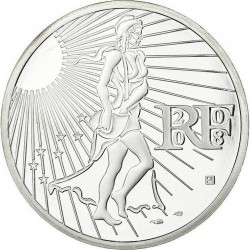 1º AÑO DE EMISIÓN x FRANCIA 15 EUROS 2008 LA SEMBRADORA KM.1535 MONEDA DE PLATA SC France silver SEMEUSE
