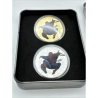. @2 Monedas x SPIDERMAN@ NIUE 2 DOLARES 2013 1963 50 ANIVERSARIO 2COLORES@ NICKEL CON BAÑO DE ORO y PLATA