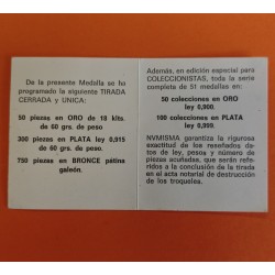 . Tirada 750 uds. x VIZCAYA 1981 MEDALLA DE BRONCE VISITA DE LOS REYES DE ESPAÑA AL ENCUENTRO PUEBLOS 56,50 gramos