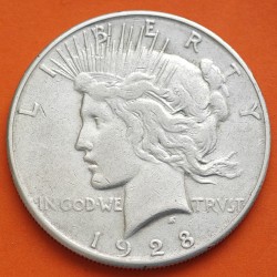 @RARA@ ESTADOS UNIDOS 1 DOLAR 1928 S PEACE PAZ KM.150 MONEDA DE PLATA MBC- USA Silver Dollar $1 Coin