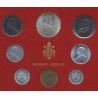 VATICANO CARTERA OFICIAL 1965 PAULUS VI SC 1+2+5+10+20+50+100 LIRAS + 500 LIRAS 1965 PLATA PAPA PABLO VI