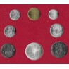 VATICANO CARTERA OFICIAL 1968 PAULUS VI SC 1+2+5+10+20+50+100 LIRAS + 500 LIRAS 1968 PLATA PAPA PABLO VI