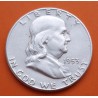 ESTADOS UNIDOS 1/2 DOLAR 1953 S BENJAMIN FRANKLIN y CAMPANA KM.163 MONEDA DE PLATA MBC USA Half silver dollar R/1