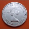 @VER FOTO@ CANADA 1 DOLAR 1964 1864 CHARLOTTETOWN QUEBEC KM.58 MONEDA DE PLATA SC + MANCHITA $1 Dollar silver R/2