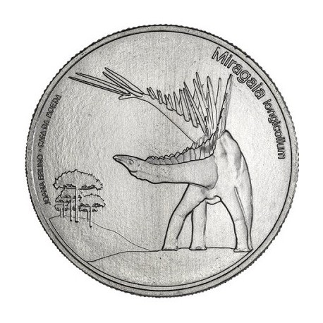 . 1 aacoin PORTUGAL 5 EUROS 2023 DINOSAURIO MIRAGAIA LONGICOLLUM Época JURASICO 1º MONEDA DE NICKEL SC