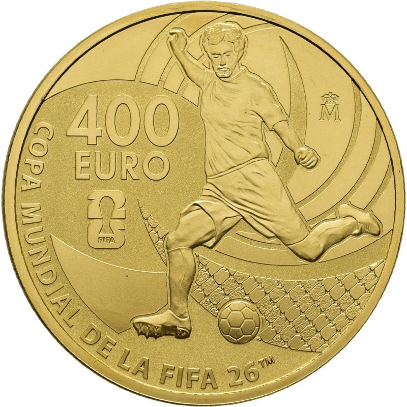 . 1 aaaaaacoin @ENVÍO HOY@ ESPAÑA 400 EUROS 2025 COPA MUNDIAL DE FUTBOL DE LA FIFA 2026 MONEDA DE ORO ESTUCHE FNMT Oz