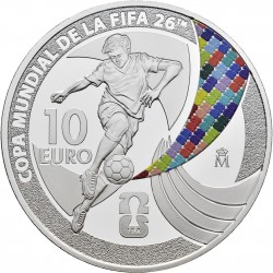 . 1 aaaaaacoin @ENVÍO HOY@ ESPAÑA 10 EUROS 2025 COPA MUNDIAL DE FUTBOL DE LA FIFA 2026 MONEDA DE PLATA ESTUCHE FNMT