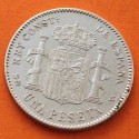 . ESPAÑA Rey ALFONSO XIII 1 PESETA 1903 * 19 03 SMV KM.721 MONEDA DE PLATA MBC Spain silver R/2