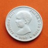 ESPAÑA Rey ALFONSO XIII 50 CENTIMOS 1892 * 9 2 PGM Tipo PELON KM.690 MONEDA DE PLATA EBC Spain silver R/1