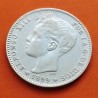 ESPAÑA Rey ALFONSO XIII 1 PESETA 1899 * 18 99 SGV ESCUDO KM.706 MONEDA DE PLATA MBC++ Spain silver coin R/4