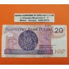 @PVP NUEVO 25€@ POLONIA 20 ZLOTY 2016 REY MEDIEVAL y ANTIGUA MONEDA Pick 184.B BILLETE CIRCULADO