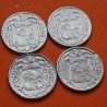 . @PVP NUEVAS 180€@ 4 monedas x ESPAÑA 5 CENTIMOS 1940 + 1941 + 1945 + 1953 (RARA) JINETE ALUMINIO Estado Español Franco
