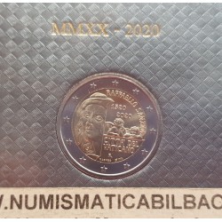 VATICANO 2 EUROS 2020 PINTOR RAFFAELLO SANZIO 500 AÑOS DE SU MUERTE @RARA@ 2ª MONEDA CONMEMORATIVA ESTUCHE COINCARD