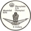 CANADA 5 DOLARES 1974 XXI OLIMPIADA DE MONTREAL 76 REMO KM.91 MONEDA DE PLATA @PROOF@ Canoeing
