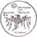 CANADA 10 DOLARES 1974 OLIMPIADA MONTREAL 1976 INDIOS JUGANDO AL LACROSSE KM.96 MONEDA DE PLATA @PROOF@ 10 Dollars