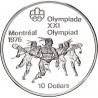 CANADA 10 DOLARES 1974 OLIMPIADA MONTREAL 1976 INDIOS JUGANDO AL LACROSSE KM.96 MONEDA DE PLATA @PROOF@ 10 Dollars