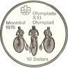 CANADA 10 DOLARES 1974 BICICLETAS ANTIGUAS OLIMPIADA MONTREAL 1976 KM.95 MONEDA DE PLATA @PROOF@ Cycling 1,45 ONZAS