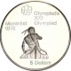 CANADA 5 DOLARES 1974 XXI OLIMPIADA DE MONTREAL 76 INDIO EN CANOA KM.92 MONEDA DE PLATA SC Canoeing