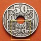 @FLECHAS INVERTIDAS@ ESPAÑA 50 CENTIMOS 1949 * 19 51 FRANCO ESTADO ESPAÑOL FRANCO MONEDA DE NICKEL MBC @RARA@ R/4