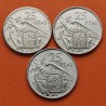 . 3 Monedas EBC/SC- x España 25 PESETAS 1957 * 64 + 65 + 67 ESTADO ESPAÑOL FRANCISCO FRANCO PLUS ULTRA VISIBLES % KM.787 NICKEL