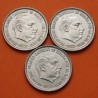 . 3 Monedas EBC/SC- x España 25 PESETAS 1957 * 64 + 65 + 67 ESTADO ESPAÑOL FRANCISCO FRANCO PLUS ULTRA VISIBLES % KM.787 NICKEL