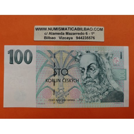 . @PVP NUEVO 22€@ CHECOSLOVAQUIA 100 KORUN 1997 REY KAREL IV y SELLO MEDIEVAL Pick 18 BILLETE MBC Czech Republic Czechoslovakia