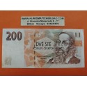 @PVP NUEVO 36€@ REPUBLICA CHECA 200 KORUN 1998 JAN AMOS KOMENSKY Pick 19D BILLETE MBC Czech Republic Czechoslovakia