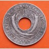 @ESCASA@ AFRICA ORIENTAL y UGANDA 1 CENTIMO 1909 CUERNOS King EDWARD VII KM.5A MONEDA DE NICKEL MBC-