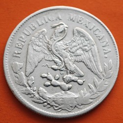 1º AÑO DE EMISIÓN x MEXICO 1 PESO 1898 Go RS Ceca de GUANAJUATO GORRO FRIGIO y AGUILA KM.409.1 MONEDA DE PLATA MBC