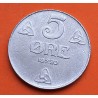 @RARA@ NORUEGA 5 ORE 1920 ESCUDO y SIGLAS DEL Rey HAAKON VII KM.368.A MONEDA DE HIERRO Norway