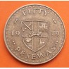 GHANA 50 PESEWAS 1979 PLANTA DE CACAO KM.18 MONEDA DE LATON MBC- Africa coin